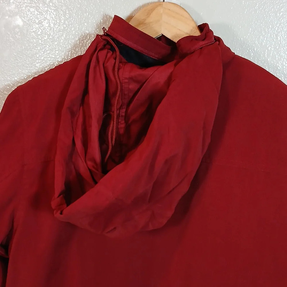 Ralph Lauren Women's Puffy Fleece Lined jacket Packable Hood in red size M/P - Picture 5 of 13
